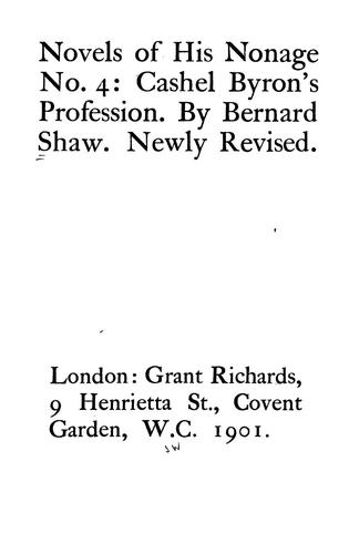 Cashel Byron's profession by Bernard Shaw