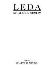Cover of: Leda by Aldous Huxley