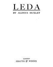 Cover of: Leda by Aldous Huxley, Aldous Huxley