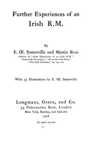 Cover of: Further experiences of an Irish R.M. by E. OE. Somerville