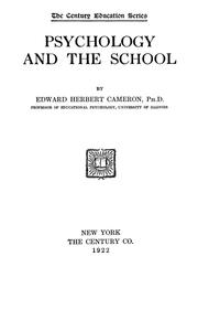 Cover of: Psychology and the school