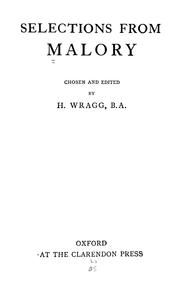 Cover of: Selections from Malory by Thomas Malory