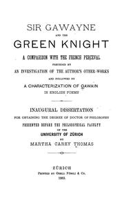 Cover of: Sir Gawayne and the green knight by Martha Carey Thomas, M. Carey Thomas