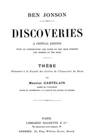 Cover of: Discoveries by Ben Jonson