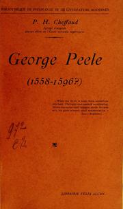 Cover of: George Peele (1558-1596?)