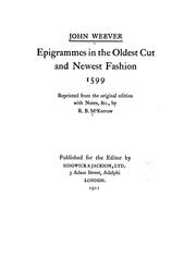 Cover of: Epigrammes in the oldest cut and newest fashion 1599