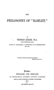Cover of: The philosophy of "Hamlet"