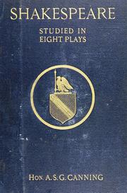 Cover of: Shakespeare: studied in eight plays