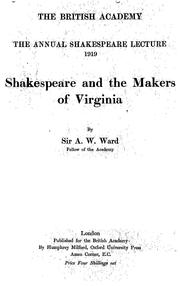 Cover of: Shakespeare and the makers of Virginia