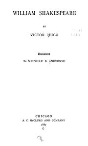 Cover of: William Shakespeare by Victor Hugo