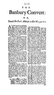 Cover of: The Banbury convert: or, Daniel DeFoe's address to Her Majesty