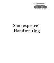 Cover of: Shakespeare's handwriting
