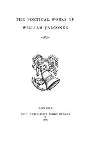 Cover of: The poetical works of William Falconer by William Falconer