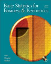 Basic statistics for business and economics by Douglas A. Lind, William G. Marchal, Samuel Adam Wathen