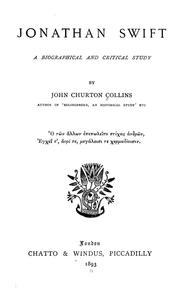 Cover of: Jonathan Swift by John Churton Collins