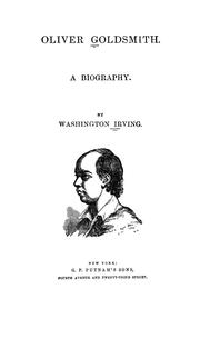Cover of: Oliver Goldsmith by Washington Irving