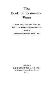 Cover of: The book of restoration verse