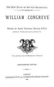 Cover of: William Congreve