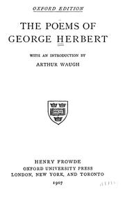 Cover of: Poems by George Herbert