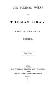 Cover of: Poetical works by Thomas Gray