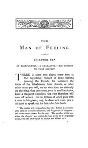 The man of feeling by Henry Mackenzie