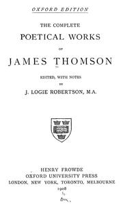 Cover of: The complete poetical works of James Thomson by James Thomson