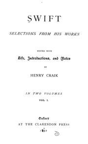 Cover of: Swift: selections from his works