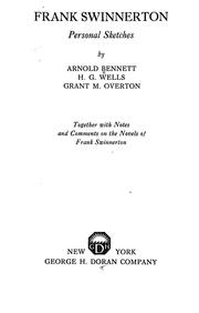 Cover of: Frank Swinnerton, personal sketches | Arnold Bennett