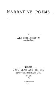 Cover of: Narrative poems by Austin, Alfred