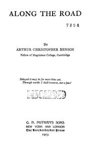 Cover of: Along the road. | Arthur Christopher Benson