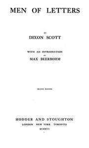 Cover of: Men of letters, by Dixon Scott