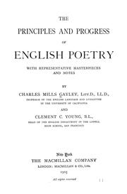 The principles and progress of English poetry by Charles Mills Gayley