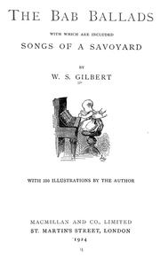 Cover of: The Bab ballads by W. S. Gilbert
