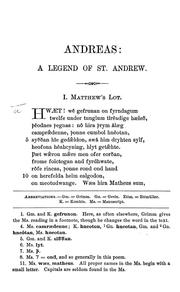 Cover of: Andreas: a legend of St. Andrew