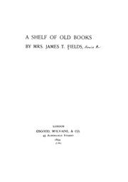 Cover of: A shelf of old books