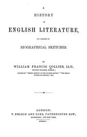 Cover of: A history of English literature in a series of biographical sketches