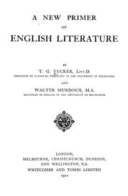 Cover of: A new primer of English literature by T. G. Tucker