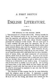 Cover of: A first sketch of English literature
