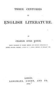 Cover of: Three centuries of English literature