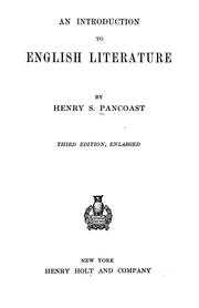 Cover of: An introduction to English literature