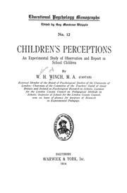 Cover of: Children's perceptions by William Henry Winch