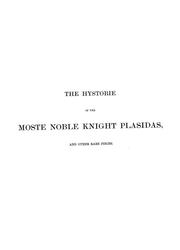 Cover of: The hystorie of the moste noble knight Plasidas, and other rare pieces by Pius II Pope