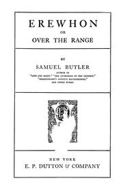 Cover of: Erewhon by Samuel Butler