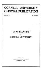 Cover of: Laws relating to Cornell university