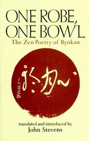 Cover of: One Robe, One Bowl: The Zen Poetry of Ryokan