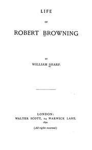 Cover of: Life of Robert Browning