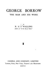 Cover of: George Borrow: the man and his work.
