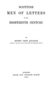 Cover of: Scottish men of letters in the eighteenth century