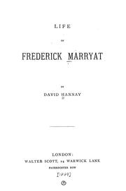 Cover of: Life of Frederick Marryat by David Hannay