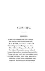 Cover of: Song-tide, and other poems